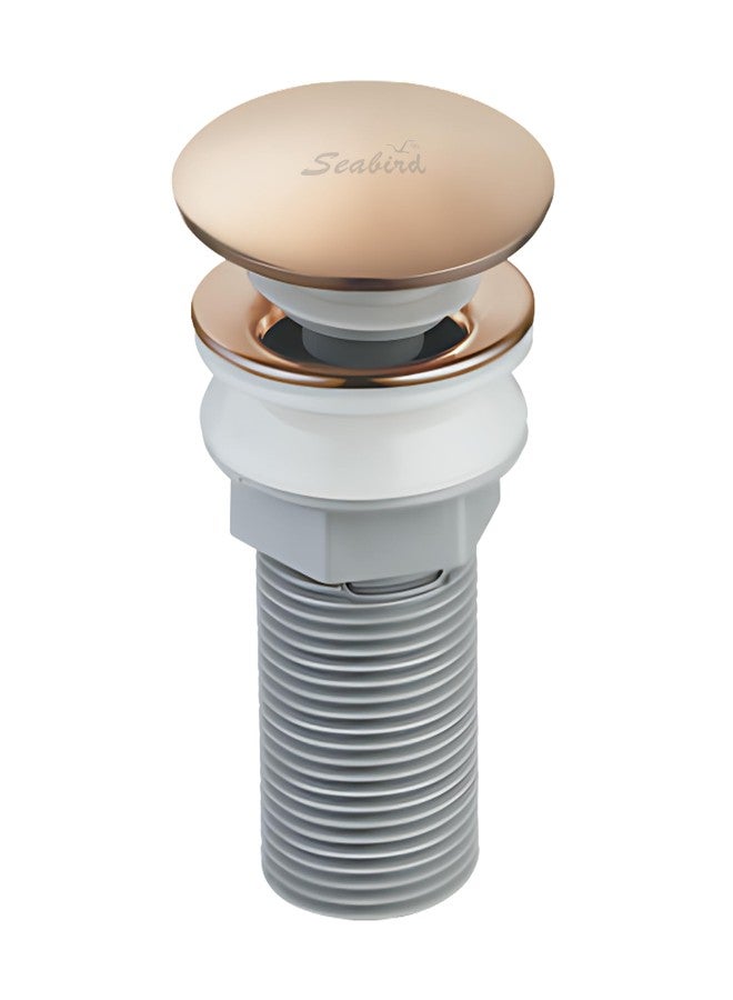 SEABIRD Pop-up Waste Coupling 3" SS 304 Stainless Steel with ABS Body | Rose Gold Finish Basin Drain Stopper | Durable & Easy Install Bathroom & Kitchen Sink Drain - Image 1